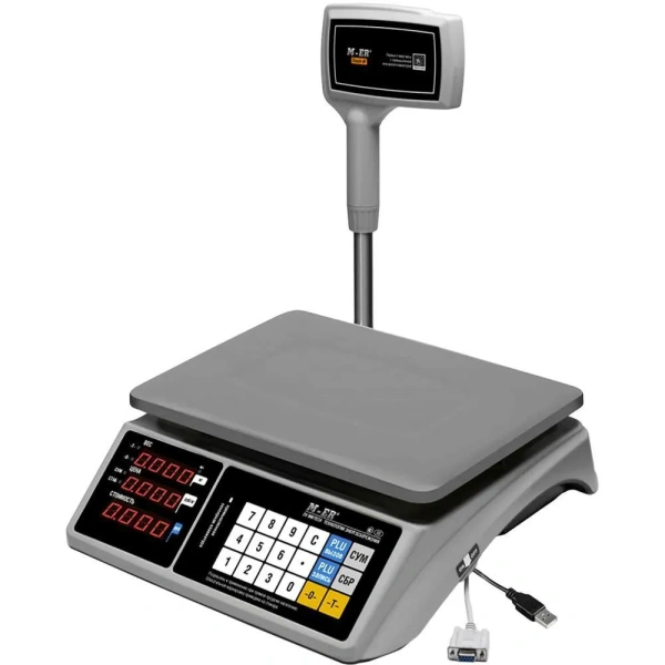 Весы торговые M-ER 328ACPX-32.5 LED "TOUCH-M" c RS 232 и USB