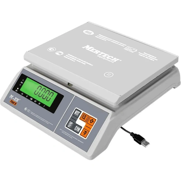 Весы фасовочные высокоточные M-ER 326AFU-15.1 LCD «POST II» с USB COM