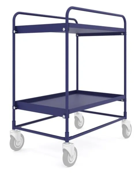 Тележка четырёхколёсная сервисная двухъярусная СТБ 3 (600х1000) без колёс