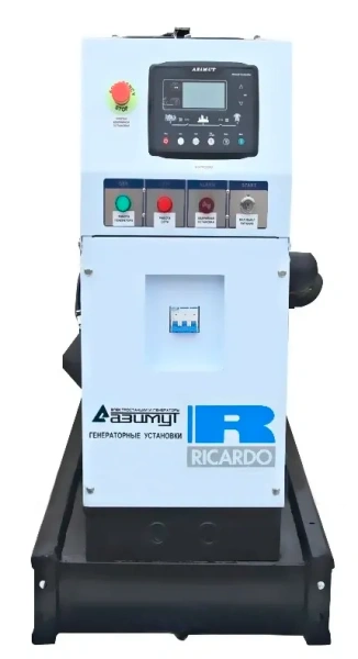 Дизельный генератор Азимут АД-16С-Т400-1РМ19 (16 кВт, открытое исполнение, двигатель Ricardo)