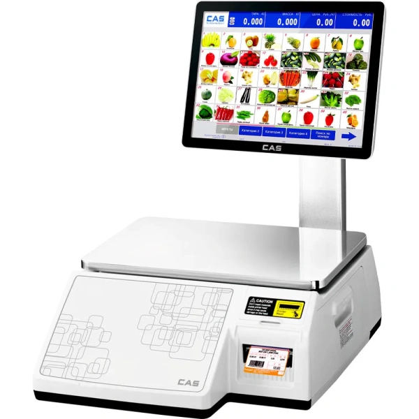Весы торговые с печатью этикеток CAS CL7000-15S (380х250)