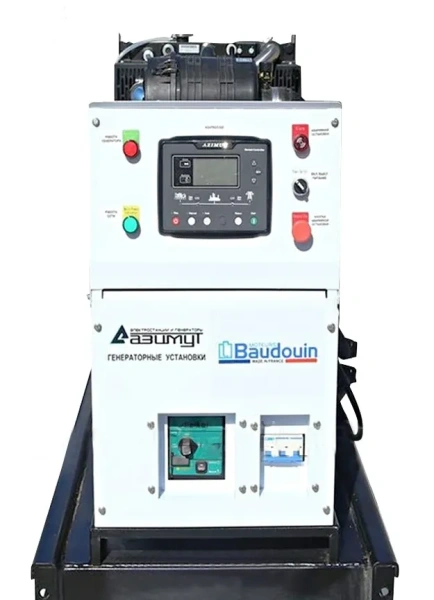Дизельный генератор Азимут АД-40С-Т400-1РМ9 (40 кВт, открытое исполнение, двигатель Baudouin Moteurs)