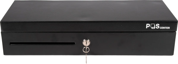 Денежный ящик Poscenter 460KL 460x170x103, распайка "Epson/АТОЛ, без датчика открытой крышки", черный