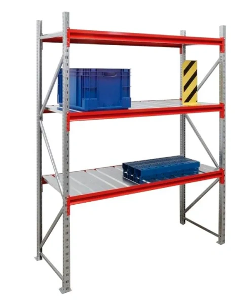 Стеллаж металлический с настилами (нагрузка на ярус 500 кг) 4 яруса