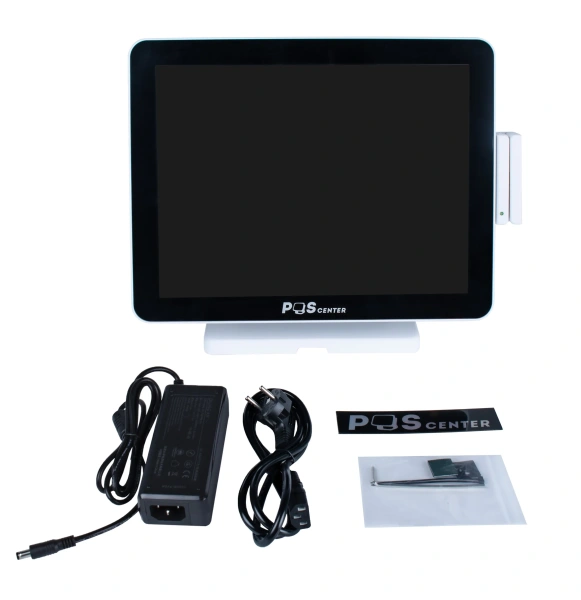 Сенсорный моноблок POScenter Atlas (15", PCAP,J4125,RAM 8Gb,SSDM2 128Gb, 8U-2C-L-H-V, MSR) БЕЛЫЙ S-90