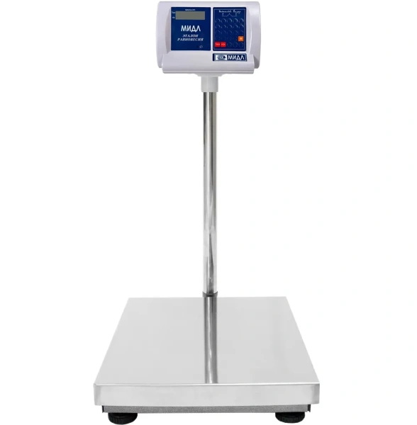 Весы товарные напольные МИДЛ МП 600 ВЖА Ф-3 (100/200, 600х800, нерж.) «Восточный Базар 518»