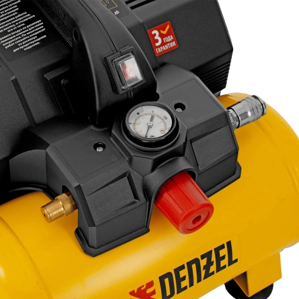 Компрессор безмасляный Denzel DLS750/6, 58019
