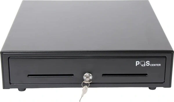 Денежный ящик POScenter 16K5 410x420x100 распайка для "Epson/АТОЛ, без датчика открытой крышки", черный