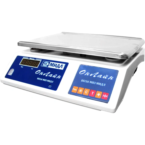 Весы фасовочные настольные МИДЛ МТ 30 ВДА (5/10, 230х330) «Онлайн» RS 232/USB У
