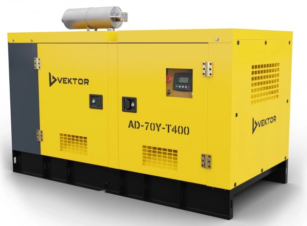 Дизельный генератор Vektor AD-70Y-T400 в шумозащитном кожухе с АВР