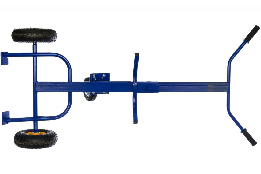 Тележка для перевозки металлических бочек КБ 1 колёса пневмо d250 + d160 опорное