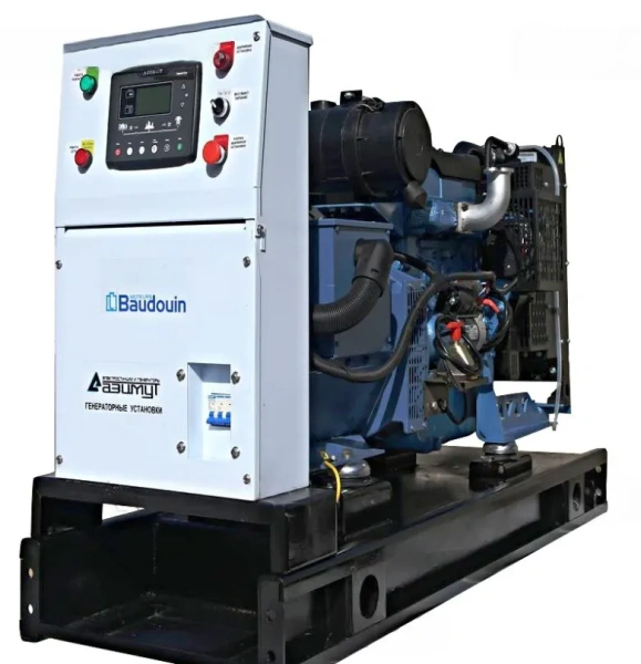 Дизельный генератор Азимут АД-25С-Т400-1РМ9 (25 кВт, открытое исполнение, двигатель Baudouin Moteurs)