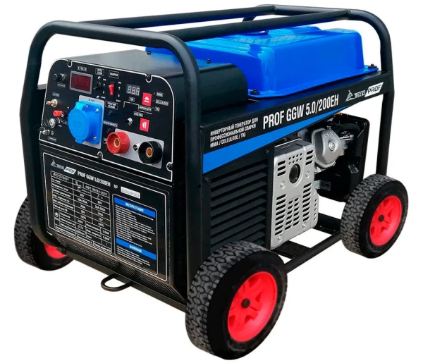 Бензиновый сварочный генератор TSS PROF GGW 5.0/200EH (MMA/TIG/Cellulose)