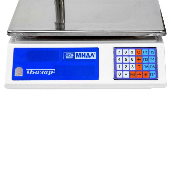Весы торговые электронные МИДЛ МТ 30 МГЖА (5/10, 230х330) «Базар 2.1У»