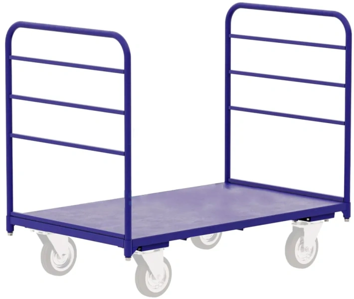 Тележка платформенная четырёхколёсная с двумя ручками ТЯ 2 (600х900) без колёс