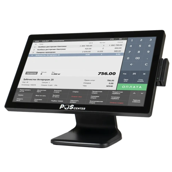 Сенсорный моноблок POScenter POS101 Pro (21.5", PCAP, N100, RAM 8Gb, SSD M2 256Gb, MSR) без ОС