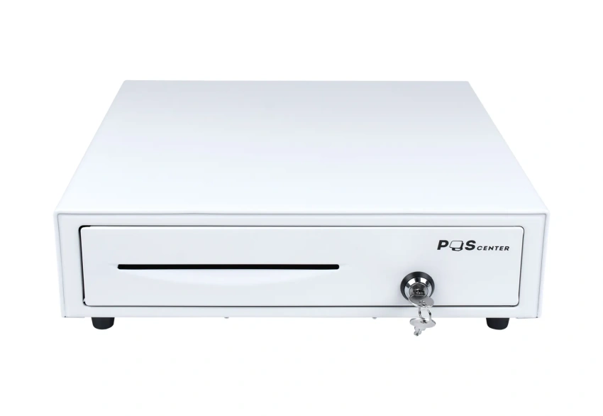 Денежный ящик PОScenter 16EM 410x415x100 механический, PUSH, белый