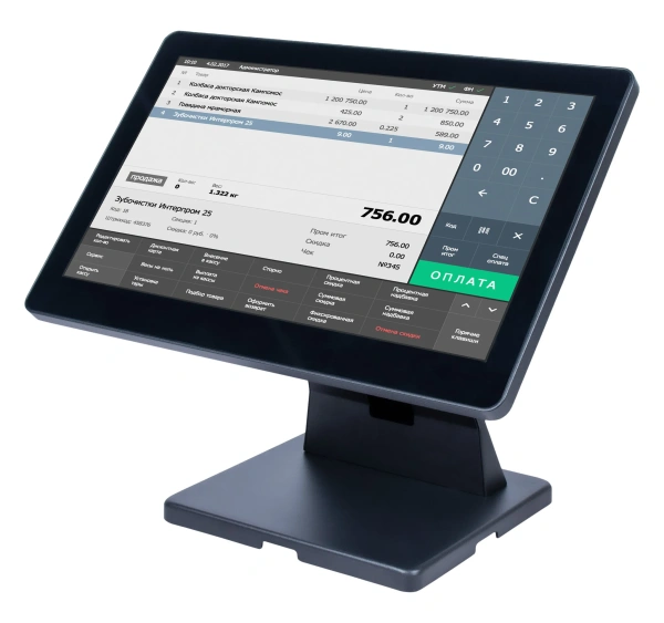 Сенсорный моноблок POSCenter Atlas (15.6", PCAP, J4125, RAM 8Gb, SSD M2 128Gb, без MSR) без ОС