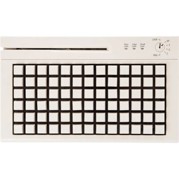 POS клавиатура Heng Yu S78A, USB, Считыватель MSR, Белый