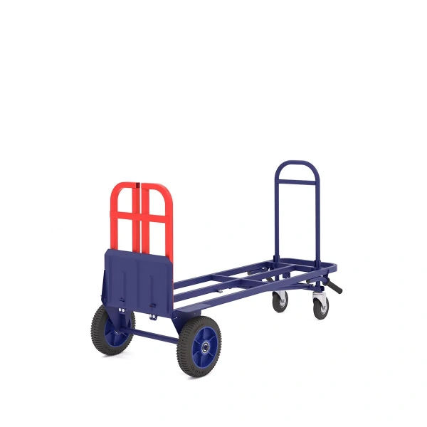 Тележка двухколесная грузовая универсальная ТГУ 200 колёса (d250 + d125 болтовое) литая резина