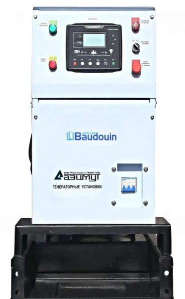 Дизельный генератор Азимут АД-25С-Т400-1РМ9 (25 кВт, открытое исполнение, двигатель Baudouin Moteurs)