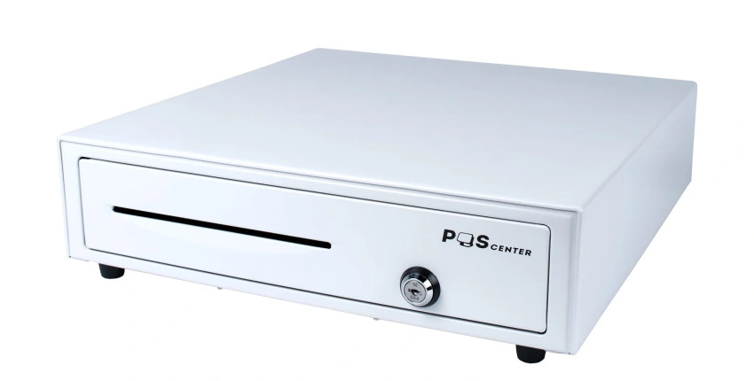 Денежный ящик PОScenter 16EM 410x415x100 механический, PUSH, белый