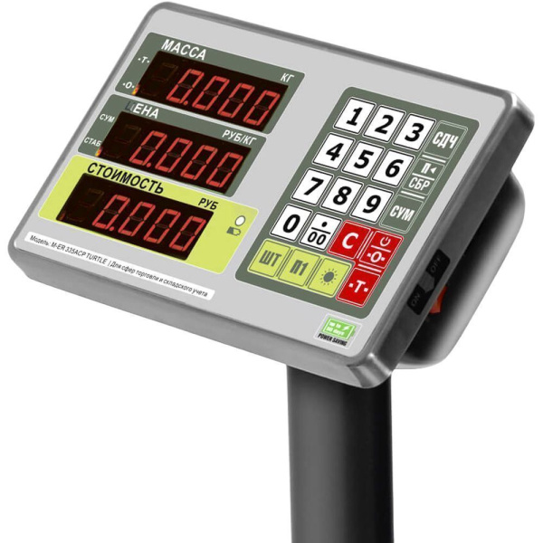 Весы товарные напольные M-ER 335ACPU-60.10/20 LED "TURTLE"