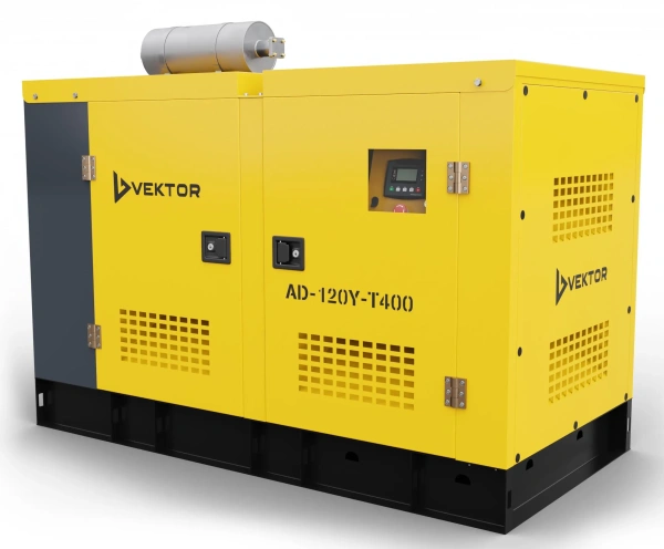 Дизельный генератор Vektor AD-120Y-T400 в шумозащитном кожухе с АВР