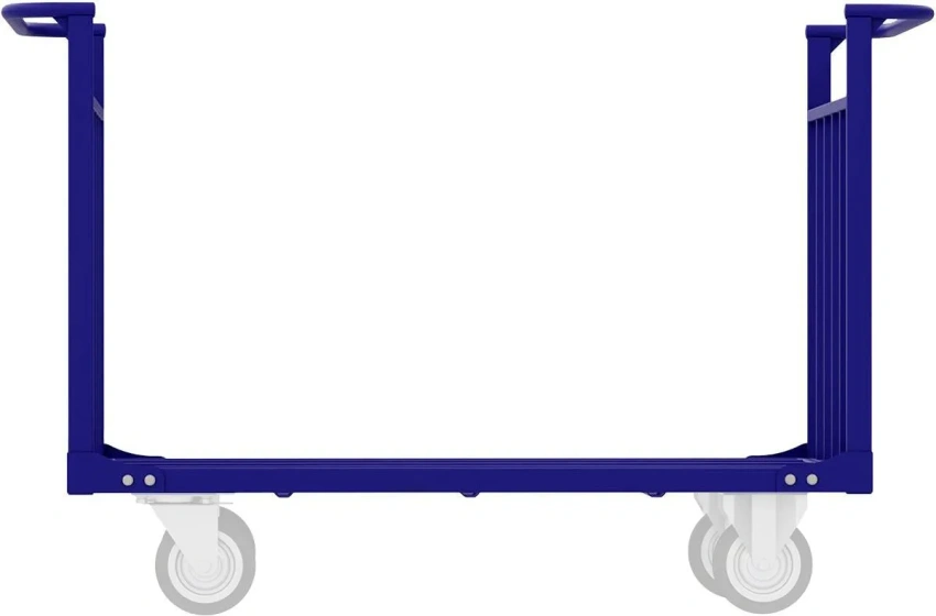 Тележка четырёхколёсная усиленная каркасная с двумя ручками ТТД 5 (700х1200) без колёс