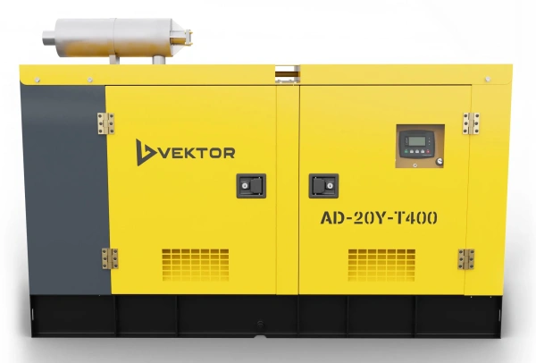 Дизельный генератор Vektor AD-20Y-T400 в шумозащитном кожухе с АВР