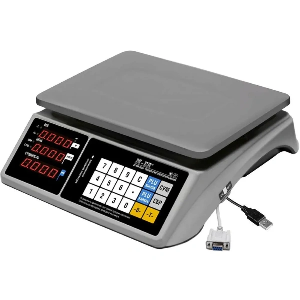 Весы торговые M-ER 328AC-32.5 LED "TOUCH-M" с RS-232 и USB COM