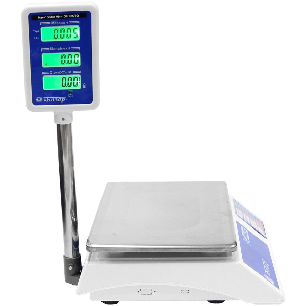 Весы торговые электронные МИДЛ МТ 30 МГЖА (5/10, 230х330) «Базар 2.1У»